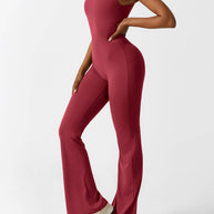 WW | V-Rücken Auslaufender Jumpsuit