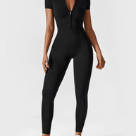 LenaFit – Kurzarm-Reißverschluss-Jumpsuits