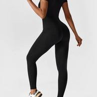 LenaFit – Kurzarm-Reißverschluss-Jumpsuits