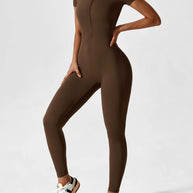 LenaFit – Kurzarm-Reißverschluss-Jumpsuits