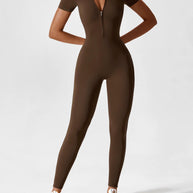 LenaFit – Kurzarm-Reißverschluss-Jumpsuits