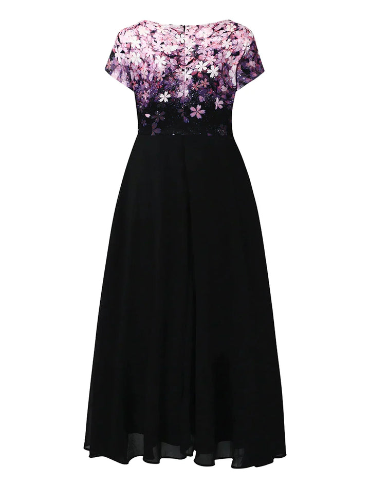 W&W Mode | Elegantes Midi Kleid mit Blumen-Spitze