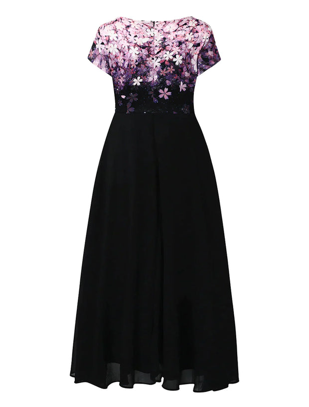 WW | Elegantes Midi Kleid mit Blumen-Spitze