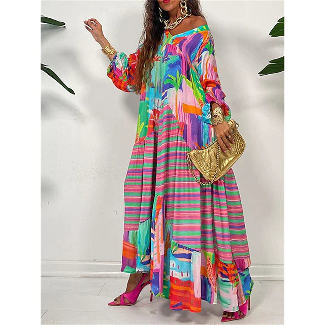 WW | Kaleidoskop Eleganz Langarmkleid