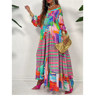 WW | Kaleidoskop Eleganz Langarmkleid