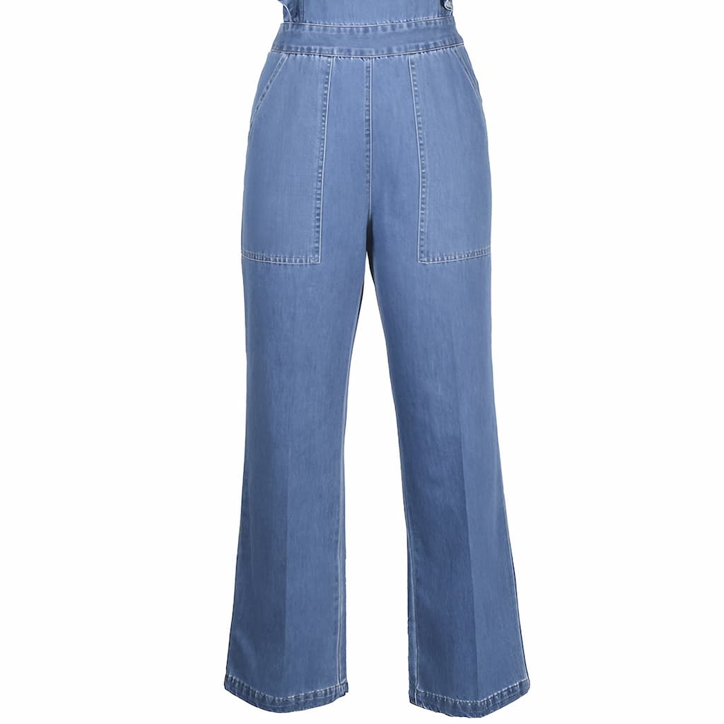 DenimDynasty™ - Denim-Overall mit offenem Rücken