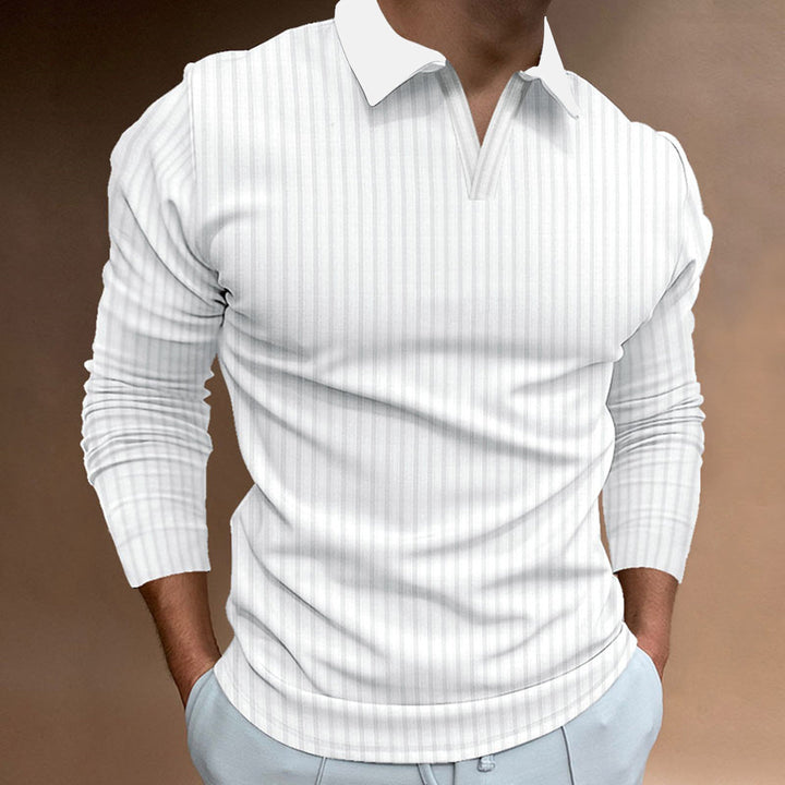 W&W Mode - Lässiger Herrenpullover mit V-Ausschnitt
