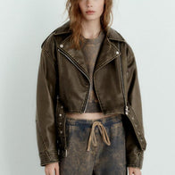 WW | Schwarze Lederjacke Für Damen