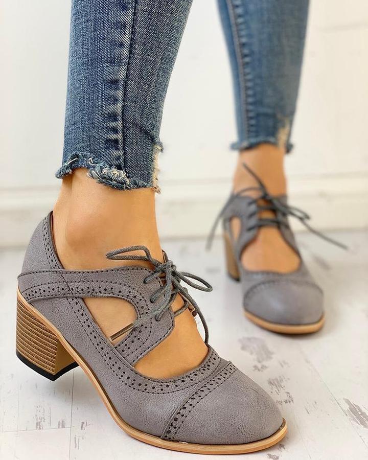 WW | Orthopädische Schuhe Mit Klobigem Absatz