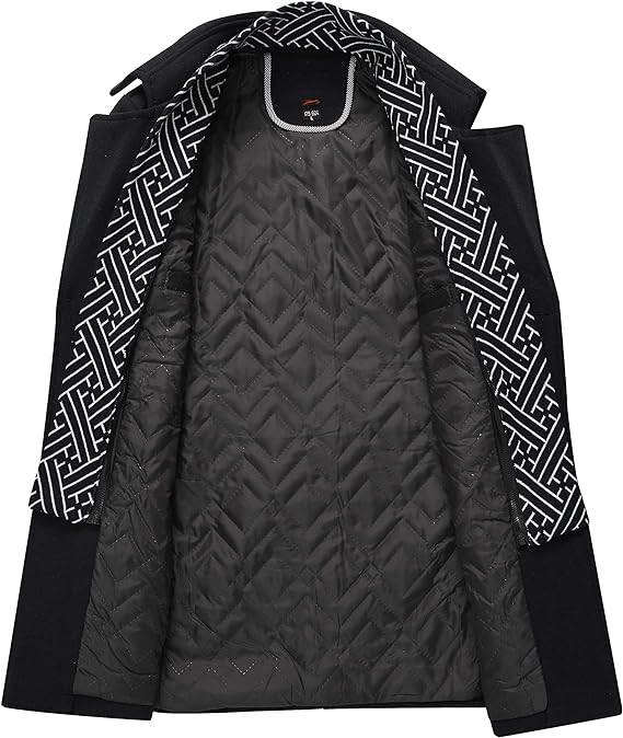 WW | Langer Mantel Herren Schwarz