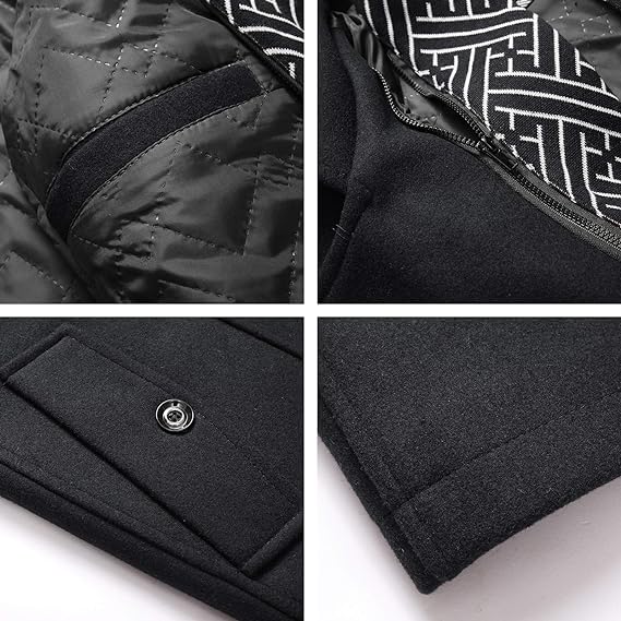 WW | Langer Mantel Herren Schwarz