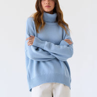 W&W - Winter-Rollkragenpullover mit lockerer Passform