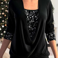 W&W - Langärmeliges Damen Shirt mit Pailletten