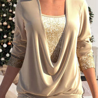 W&W - Langärmeliges Damen Shirt mit Pailletten