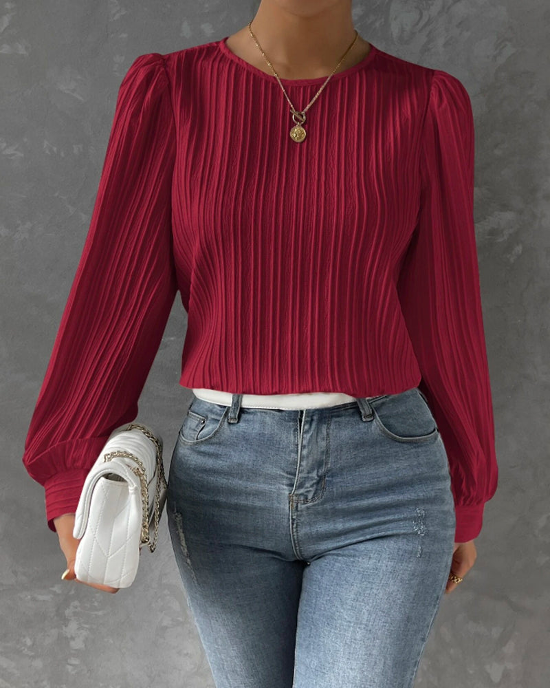 W&W – Bluse mit Rundhalsausschnitt
