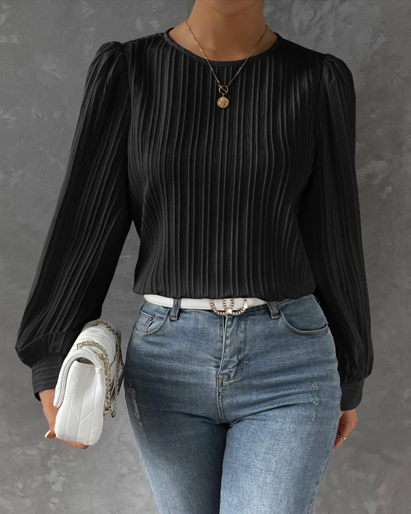 W&W – Bluse mit Rundhalsausschnitt