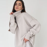 W&W - Winter-Rollkragenpullover mit lockerer Passform