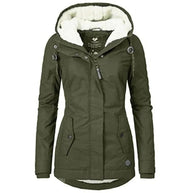 W&W - Gefütterter Wintermantel mit Kapuze wasserdicht Damen