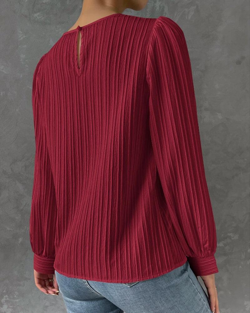 W&W – Bluse mit Rundhalsausschnitt