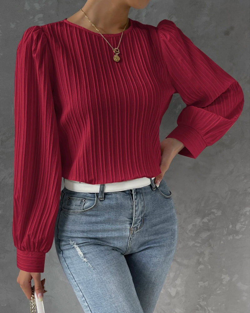 W&W – Bluse mit Rundhalsausschnitt