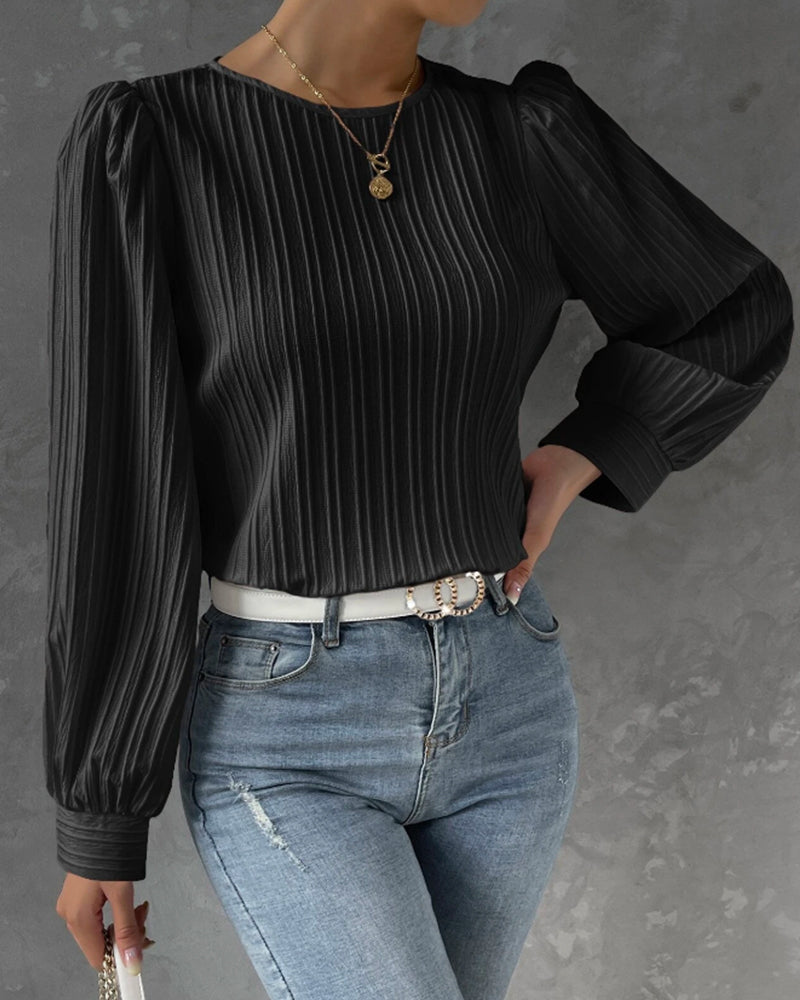W&W – Bluse mit Rundhalsausschnitt