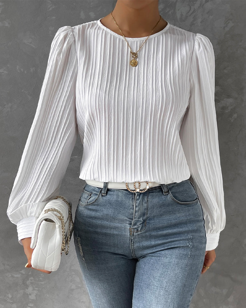 W&W – Bluse mit Rundhalsausschnitt