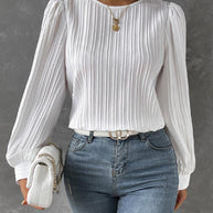 W&W – Bluse mit Rundhalsausschnitt