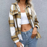 W&W Karierter Cardigan