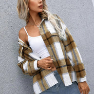 W&W Karierter Cardigan