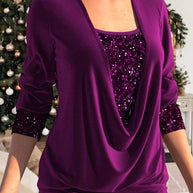 W&W - Langärmeliges Damen Shirt mit Pailletten