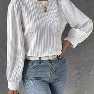 W&W – Bluse mit Rundhalsausschnitt
