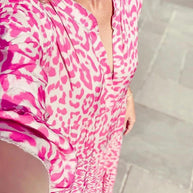 W&W Stilvolles Sommerkleid mit Leopardenmuster
