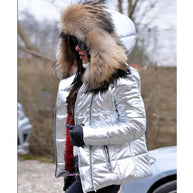W&W - Paris -Stylische Jacke mit Kunstfellfutter, Kapuze und Kragen
