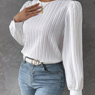 W&W – Bluse mit Rundhalsausschnitt