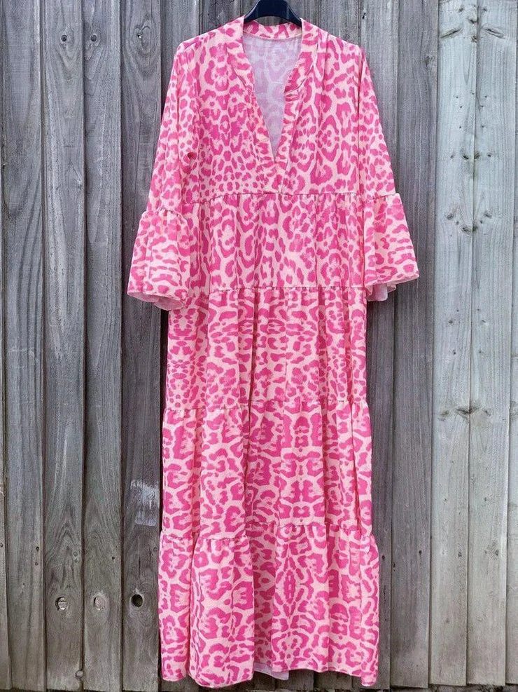 W&W Stilvolles Sommerkleid mit Leopardenmuster