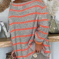 W&W – Warmer gestreifter Damenpullover