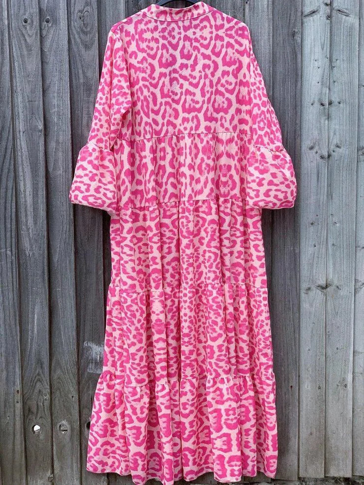 W&W Stilvolles Sommerkleid mit Leopardenmuster