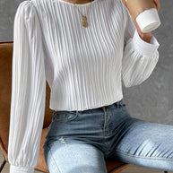 W&W – Bluse mit Rundhalsausschnitt