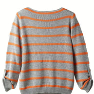 W&W – Warmer gestreifter Damenpullover