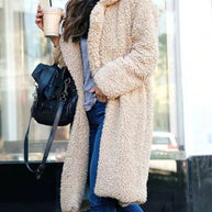 WOLF Versteckt Tasche Teddy Mantel
