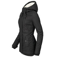 W&W - Gefütterter Wintermantel mit Kapuze wasserdicht Damen