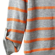 W&W – Warmer gestreifter Damenpullover