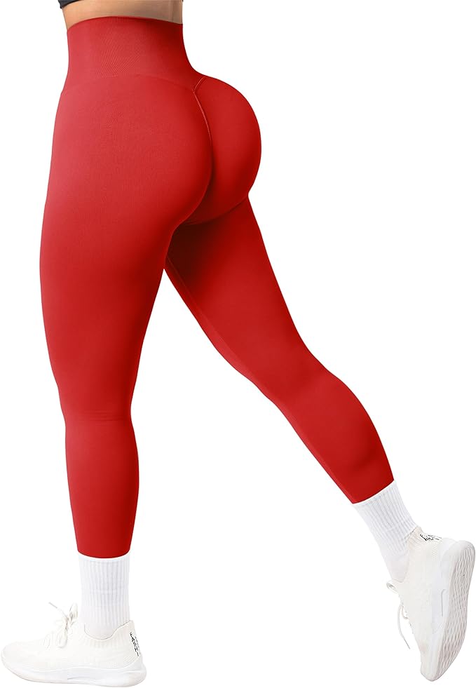 Rot nahtlose Leggings 