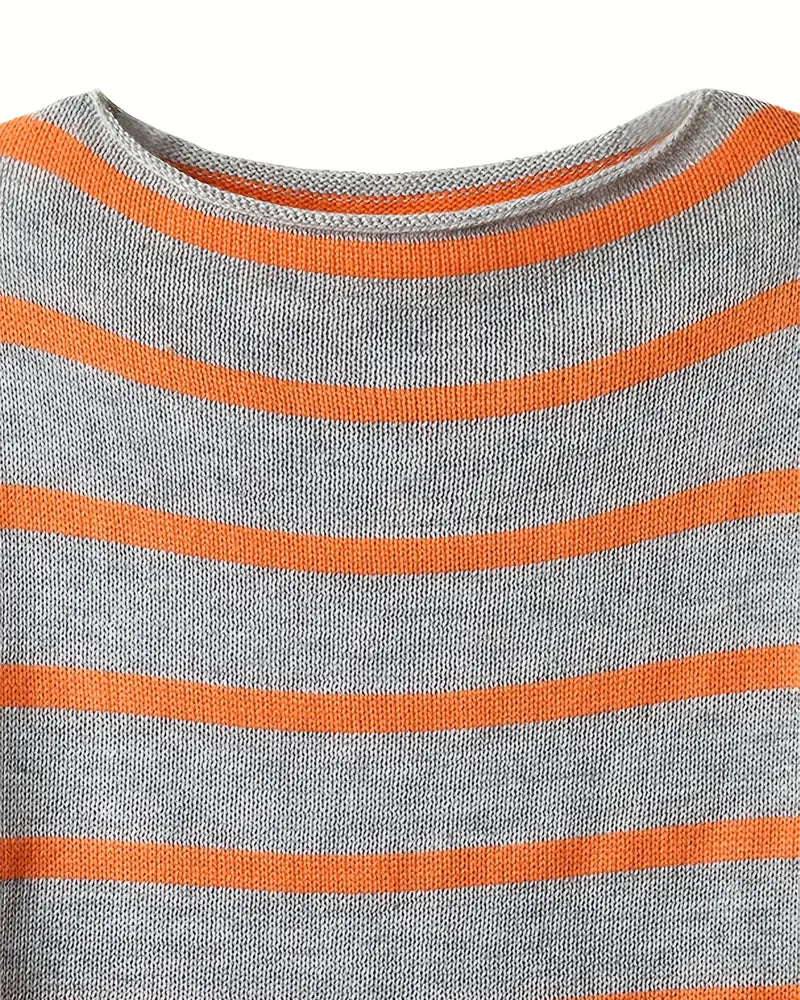 W&W – Warmer gestreifter Damenpullover