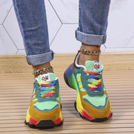 W&W - SwiftStep Bequeme Regenbogen Turnschuhe