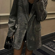 W&W Glitzer-Blazerjacke