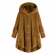 W&W Mantel mit Kapuze für Frauen aus warmer Wolle.