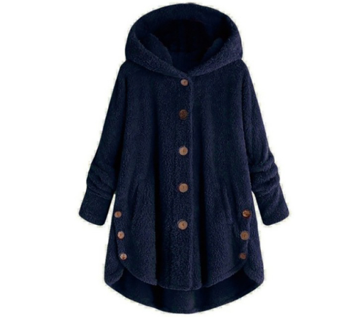 W&W Mantel mit Kapuze für Frauen aus warmer Wolle.