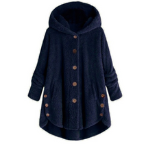 W&W Mantel mit Kapuze für Frauen aus warmer Wolle.