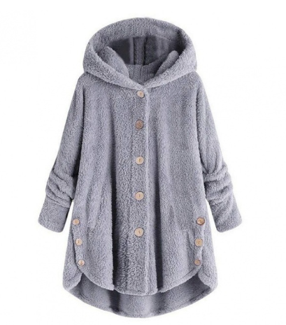 W&W Mantel mit Kapuze für Frauen aus warmer Wolle.